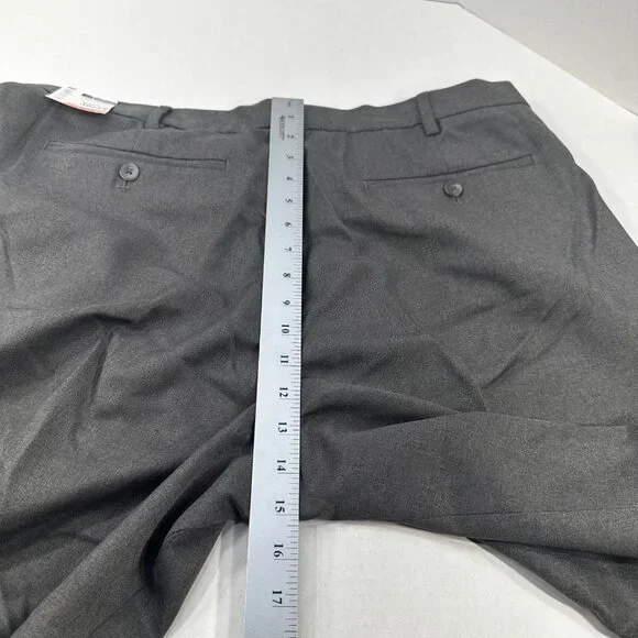 Van Heusen Men's Size 40x29 Pant Traveler Classic Fit Flat Front Gray New - Picture 13 of 16